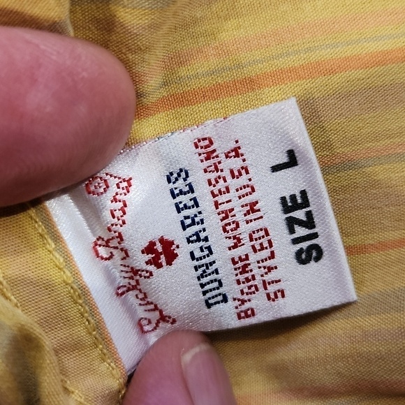 Lucky Brand Yellow Striped Button-Up Shirt - Picture 8 of 8